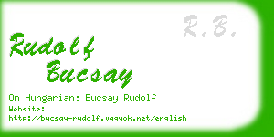 rudolf bucsay business card